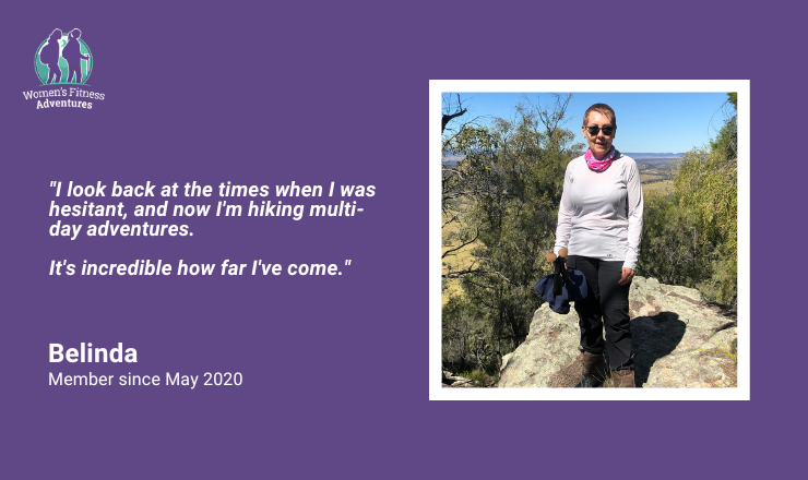 Image and quote of woman who is hiking