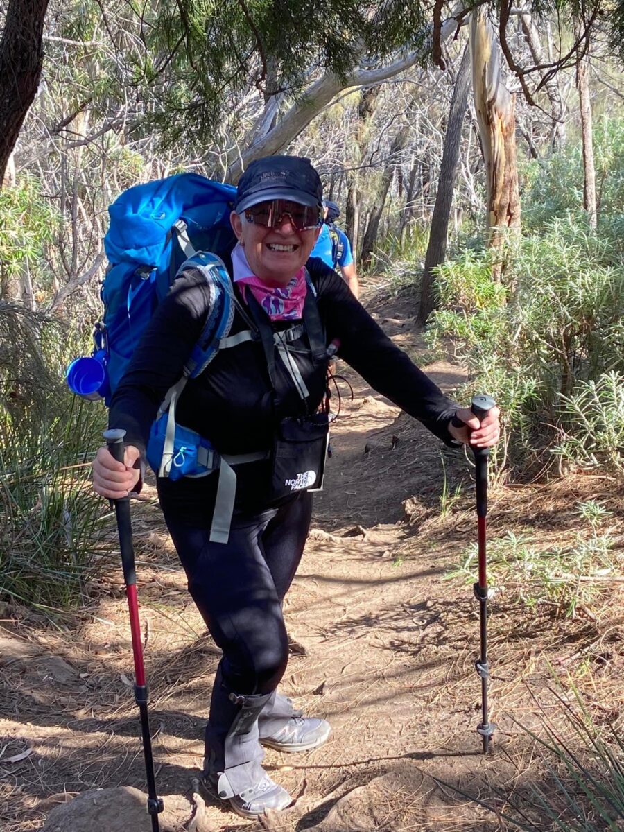 Ellen HIking in Tasmania with Women's Fitness Adventures