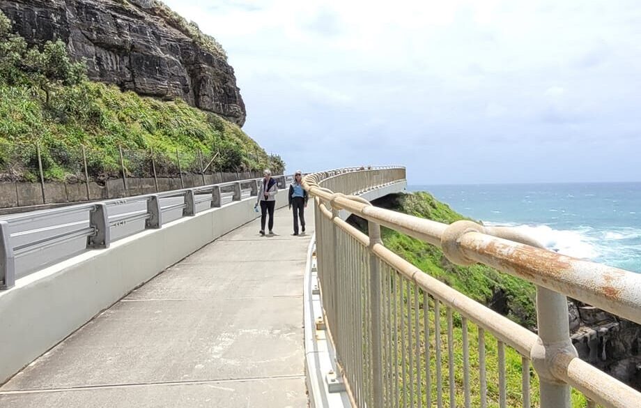 The Sea cliff bridge while hiking the Royal National Park