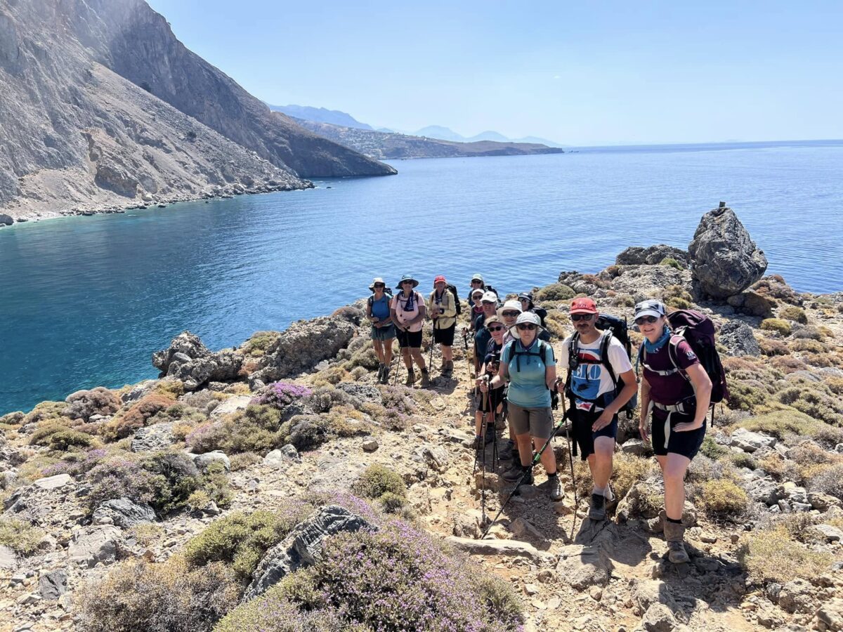 Hiking to SweetWater from Loutro in Crete with Women's Fitness Adventures
