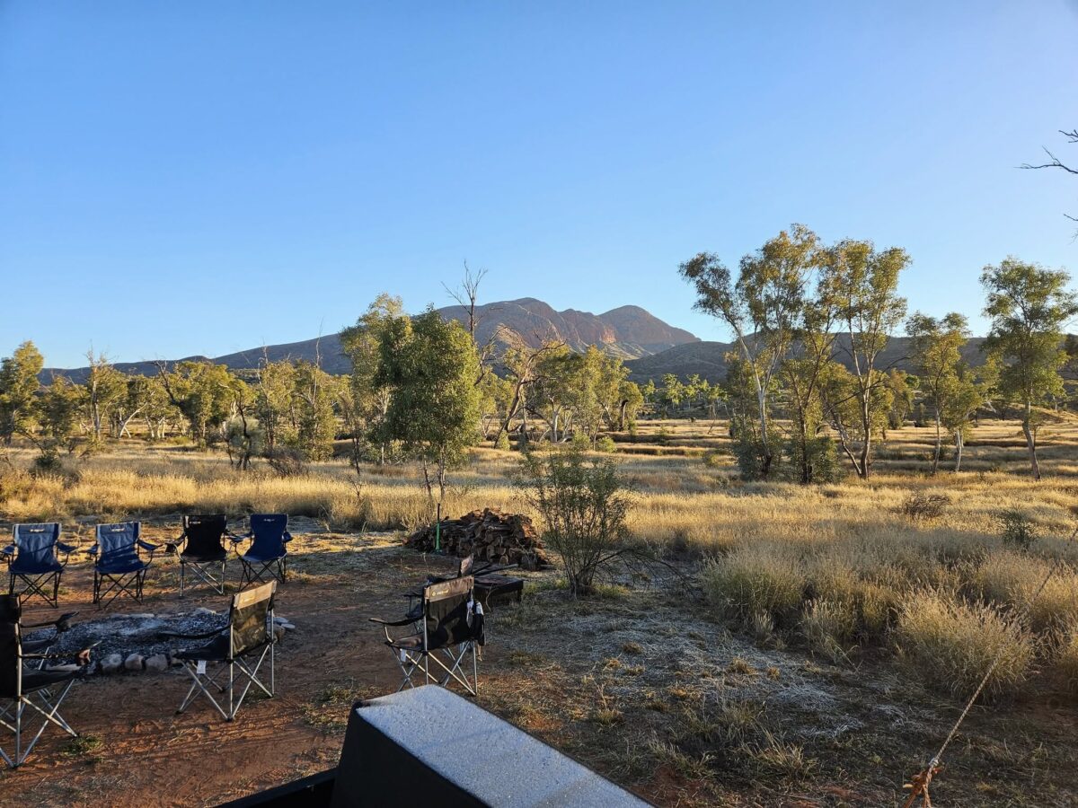 The campsite or our home on the Larapinta trail.