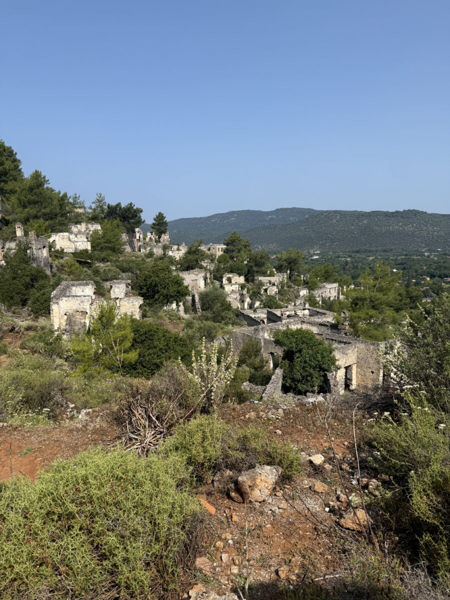The abandoned town of Kayaköy is the staring point of our hike.
