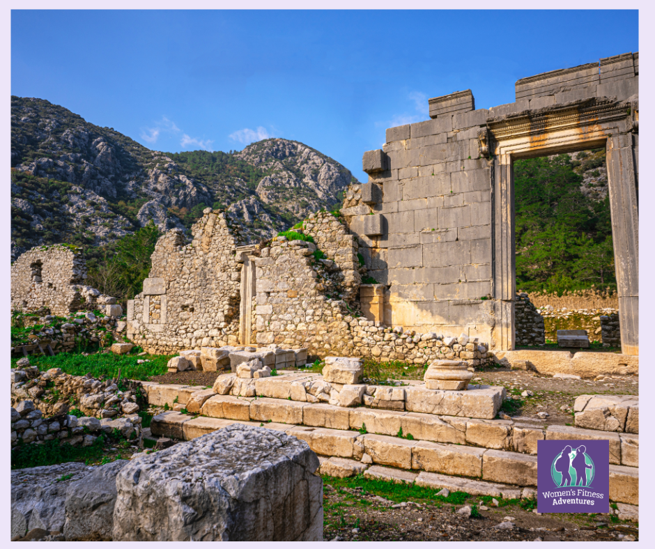 Olympos Ruins are part of the Lycian Way in Turkey